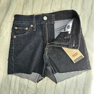 Levi's® Women's High Rise Denim Shorts, Ready Steady Black Wash. Size 23